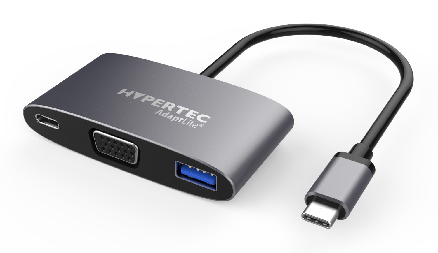 Hypertec AdaptLite Vga - Universal Usb-C Adapter With Vga Usb3.0 & 100W Power Delivery