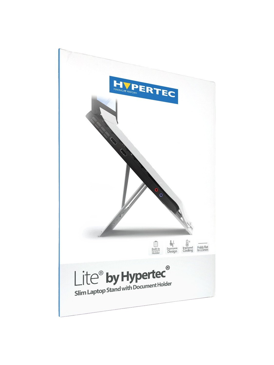 Hypertec The Lite BY Hypertec Is A Ultra Lightweight (Just 220G) Height Adjustable Laptop Stand. This Innovative Design Provides A Stable And