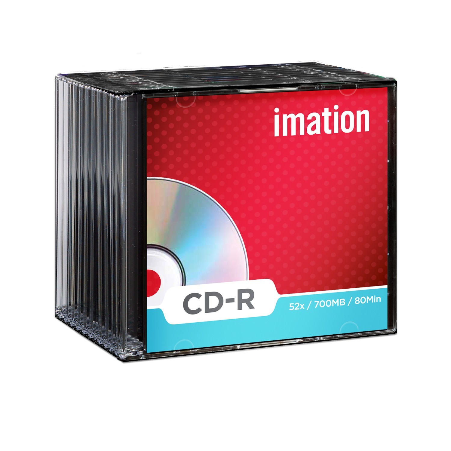 Imation CDR 52X 10PK Slimline 700MB 15-Lang Breakable RP