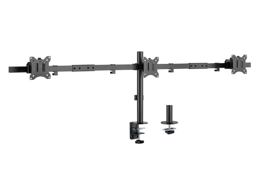 Level One Equip 650158 17-32 Articulating Triple Monitor Desk Mount Bracket
