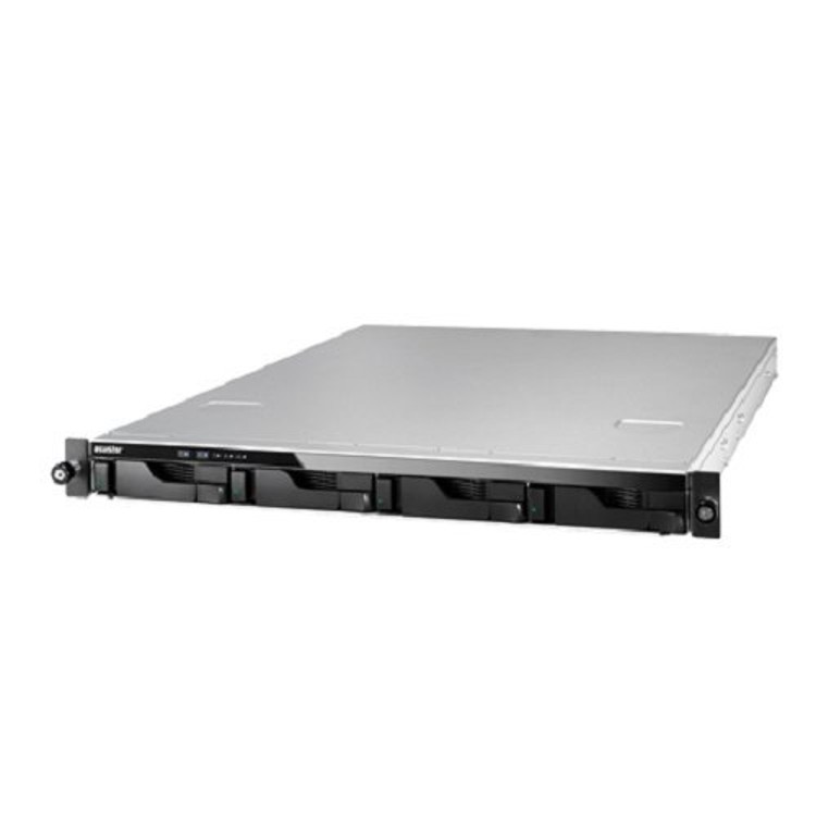 Asustor 4 Bay Rack Mount Nas- Dual Psu- Intel Atom 2.13 GHz Dual-Core Processor- 1GB DDR3- 2 X 1GbE- Usb 3.0 & Sata Iii- WoL- System Sleep Mode- Raid- Iscsi- VMware- Citrix And Hyper-V Ready