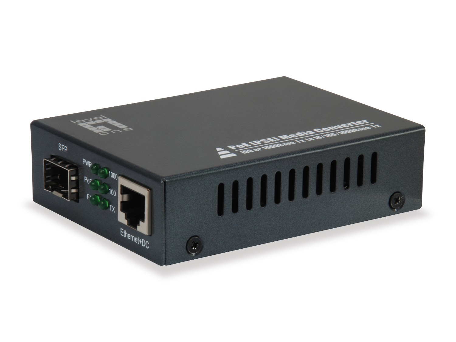 LevelOne RJ45 To SC Gigabit Media Converter; PoE Pse; 20KM