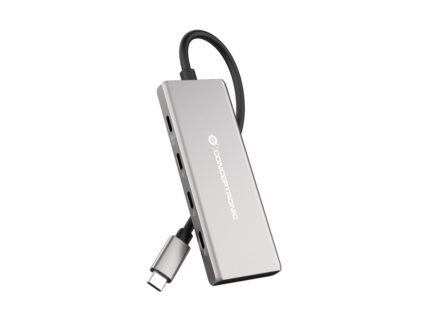 Level One Conceptronic Hubbies17g 7-Port Usb 3.2 Gen 2 Hub; 10Gbps; Usb-C X 4; Usb-A X 3; 100W Usb PD; Aluminum Case
