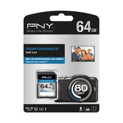 PNY Performance 64 GB Class 10/UHS-I SDXC