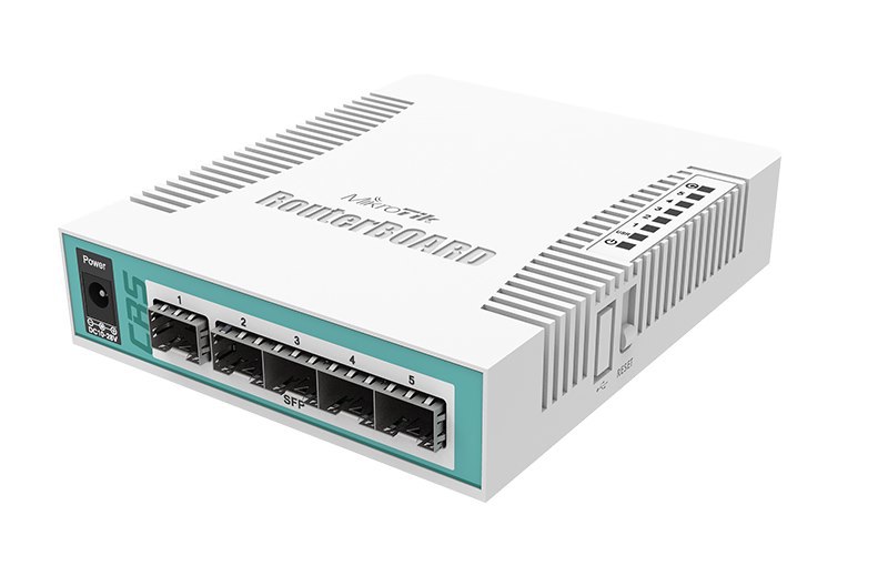 MikroTik Cloud Router 6 Port SFP Gigabit Fibre Switch CRS106-1C-5S