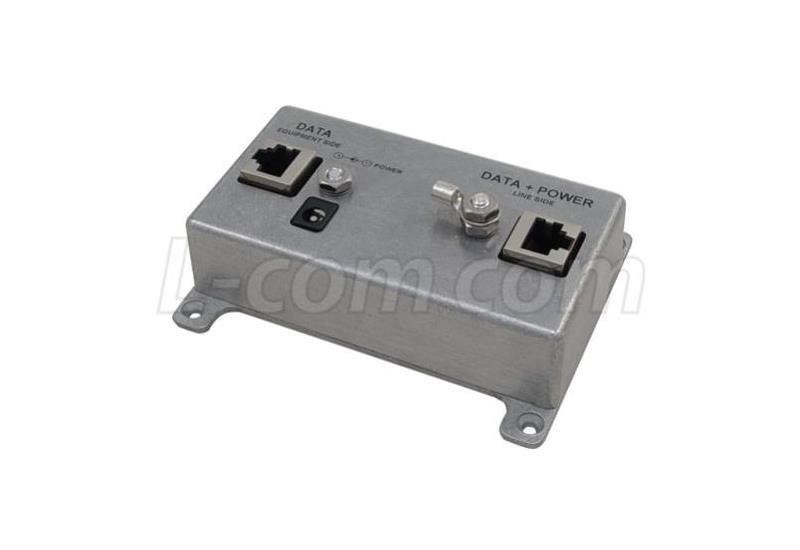 L-Com Cat5e Power Injector Ethernet Lightning Protector