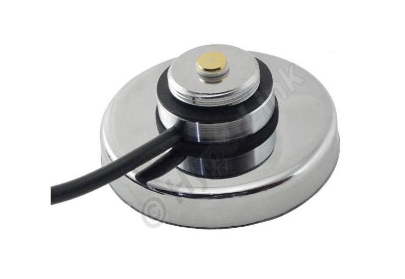 L-Com NMO-Series Chrome Mobile Magnetic Mount With 3M LLC195 And Rp-Sma Male Connector