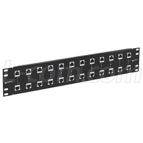 L-Com 19Inch Rack Mount 12 Port Cat6 Lightning Protection