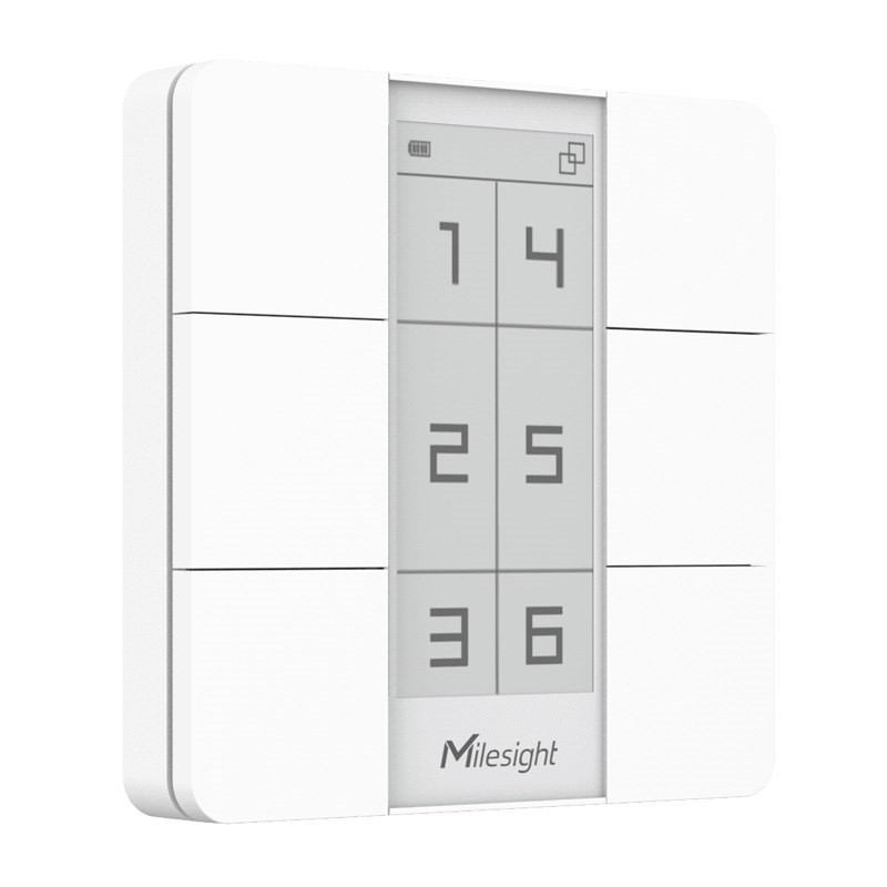 Milesight LoRaWAN IoT As923 6 Button Smart Scene Panel With E-Ink Display