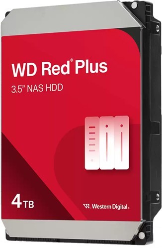 Western Digital WD Red Plus 4TB Sata 3.5" Intellipower128MB Nas HDD 3Yr WTY.