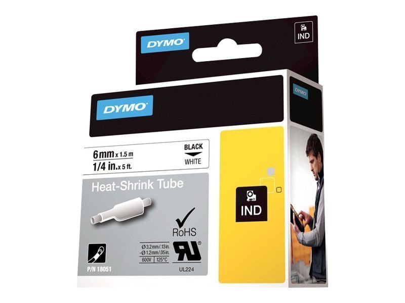 Dymo Rhinopro 1/4In White Heat