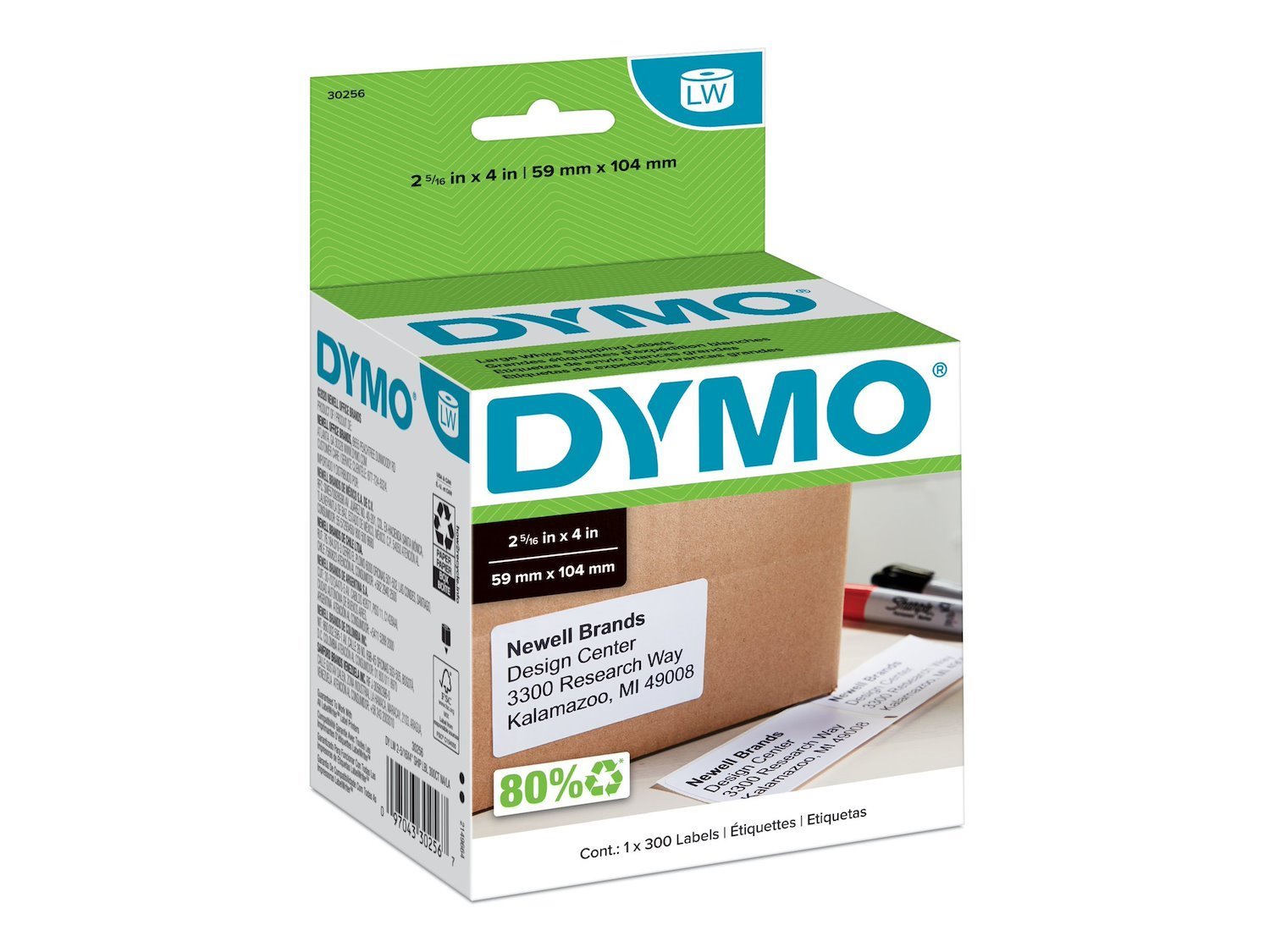 Dymo 30256 Shipping Label 2-5/16 X 4