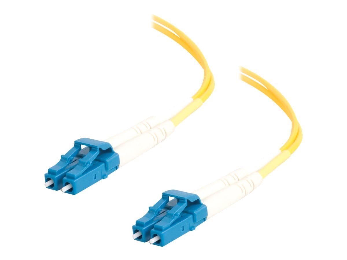 C2G-15m LC-LC 9/125 OS1 Duplex Singlemode PVC Fiber Optic Cable (LSZH) - Yellow