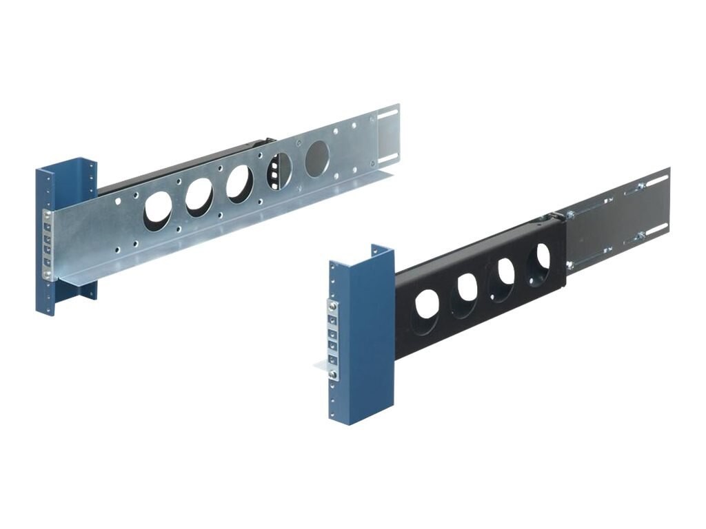 Innovation First Universal Fixed Rack Rails, 2U W/ Cabling Crossbar For 19" 2-Post Racks