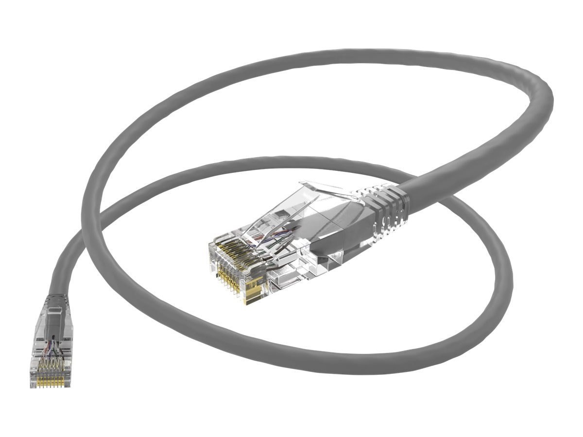 Unc Group Unc ClearFit Cat6 Snagless Patch Cable, Gray, 5FT