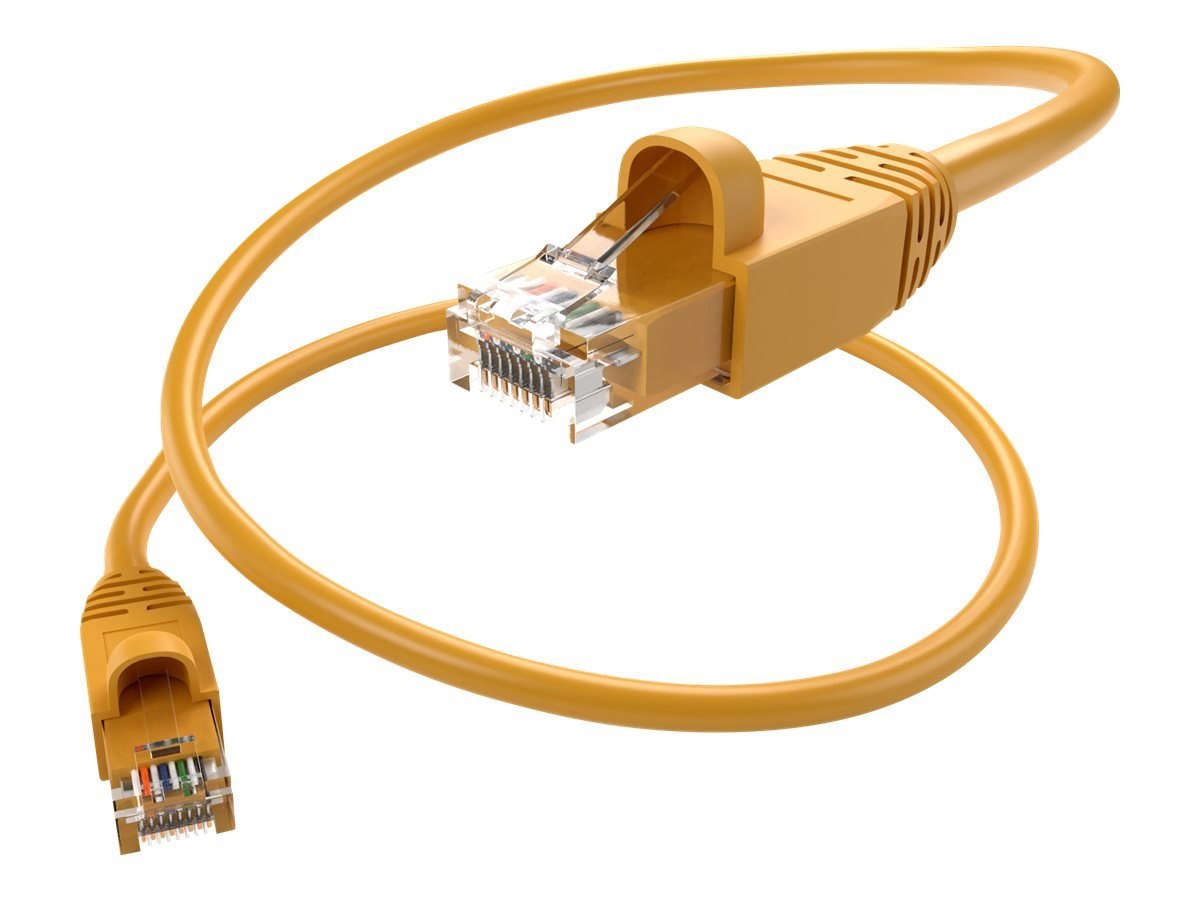 Unc Group Unc Cat6a Snagless Patch Cable, Yellow, 3FT