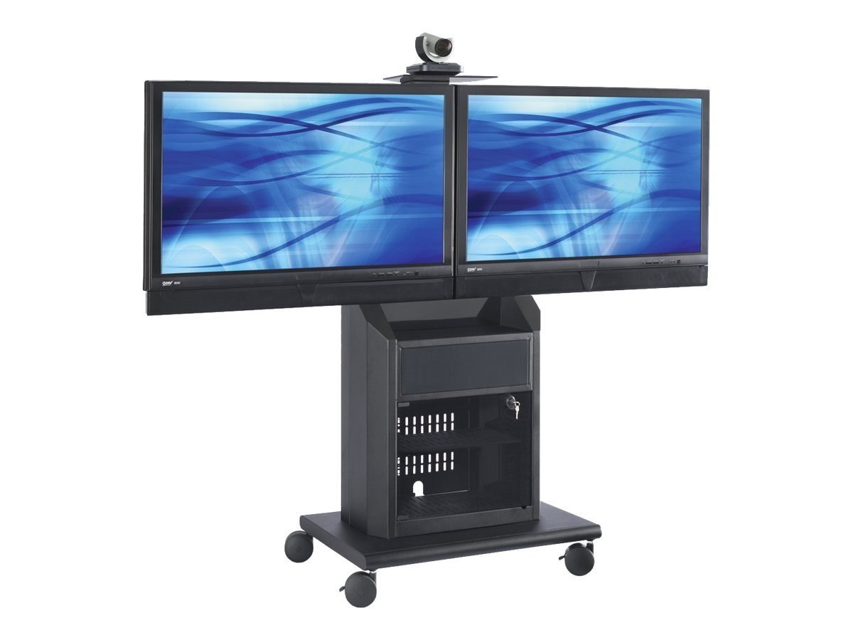 Avteq Dual Display Mobile Cart For 32"-55" Flat Panel Displays