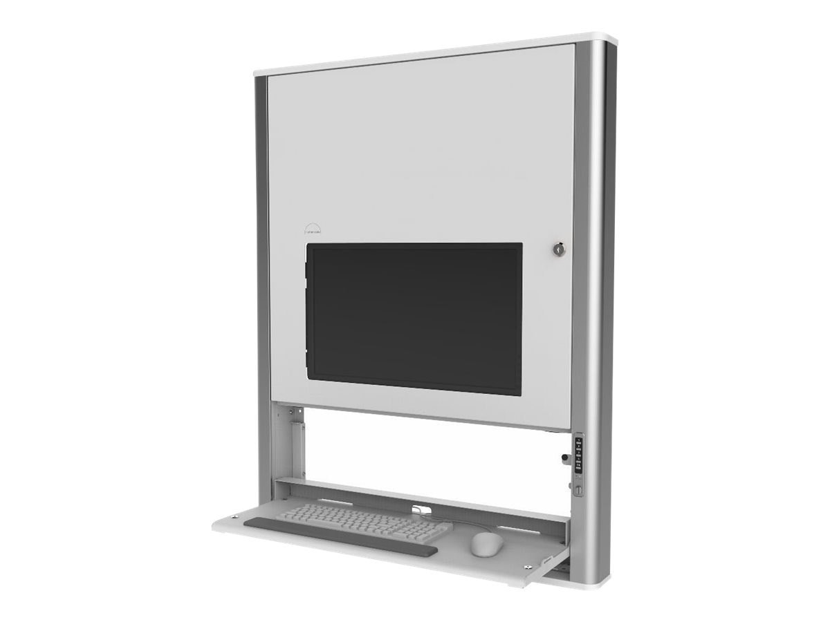 Humanscale H1 Healthpoint Technology Cabinet, 110V, White And Silver