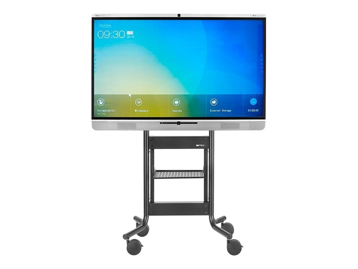 Avteq Height Adjustable Av Cart For 83.6-145 LBS Displays