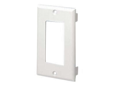 Corning Snap-On Single Gang Rectangular Communication Faceplate, Office White