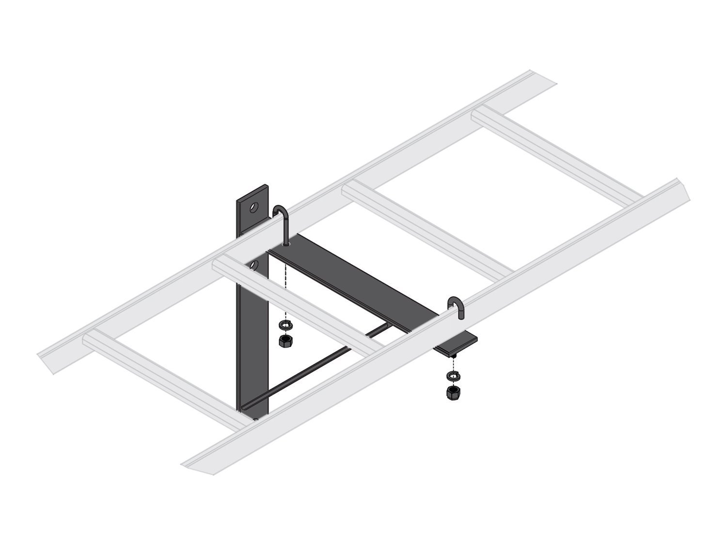 L-Com Tri Wall BKT,24 ,BLK,1