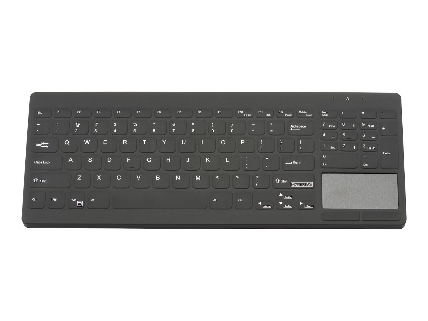 TG3 Electronics TG3 Black, 95 Key, White Backlit, Low Profile, Usb, Touchpad