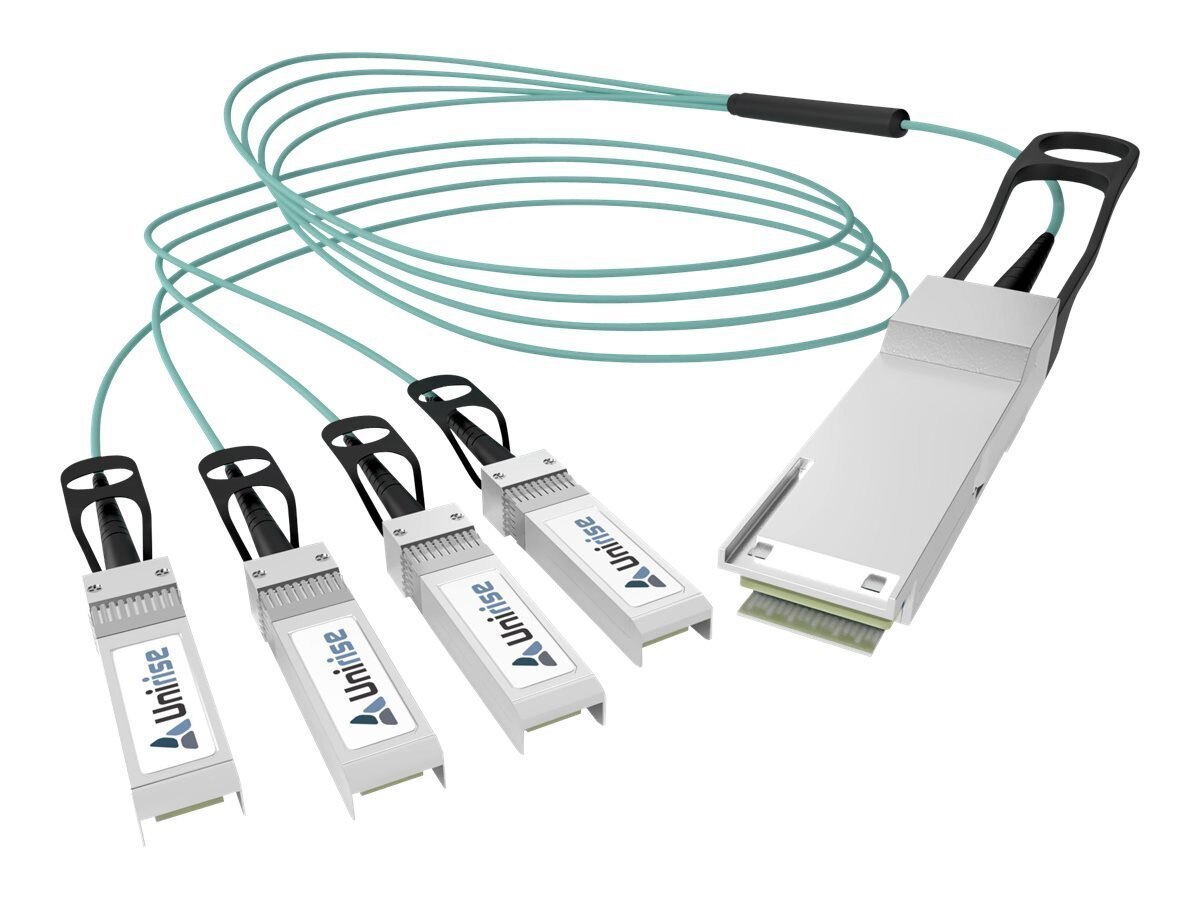 Unc Group Unc QSFP28 To 4x25G SFP28 100G Aoc Breakout Cable, 10M