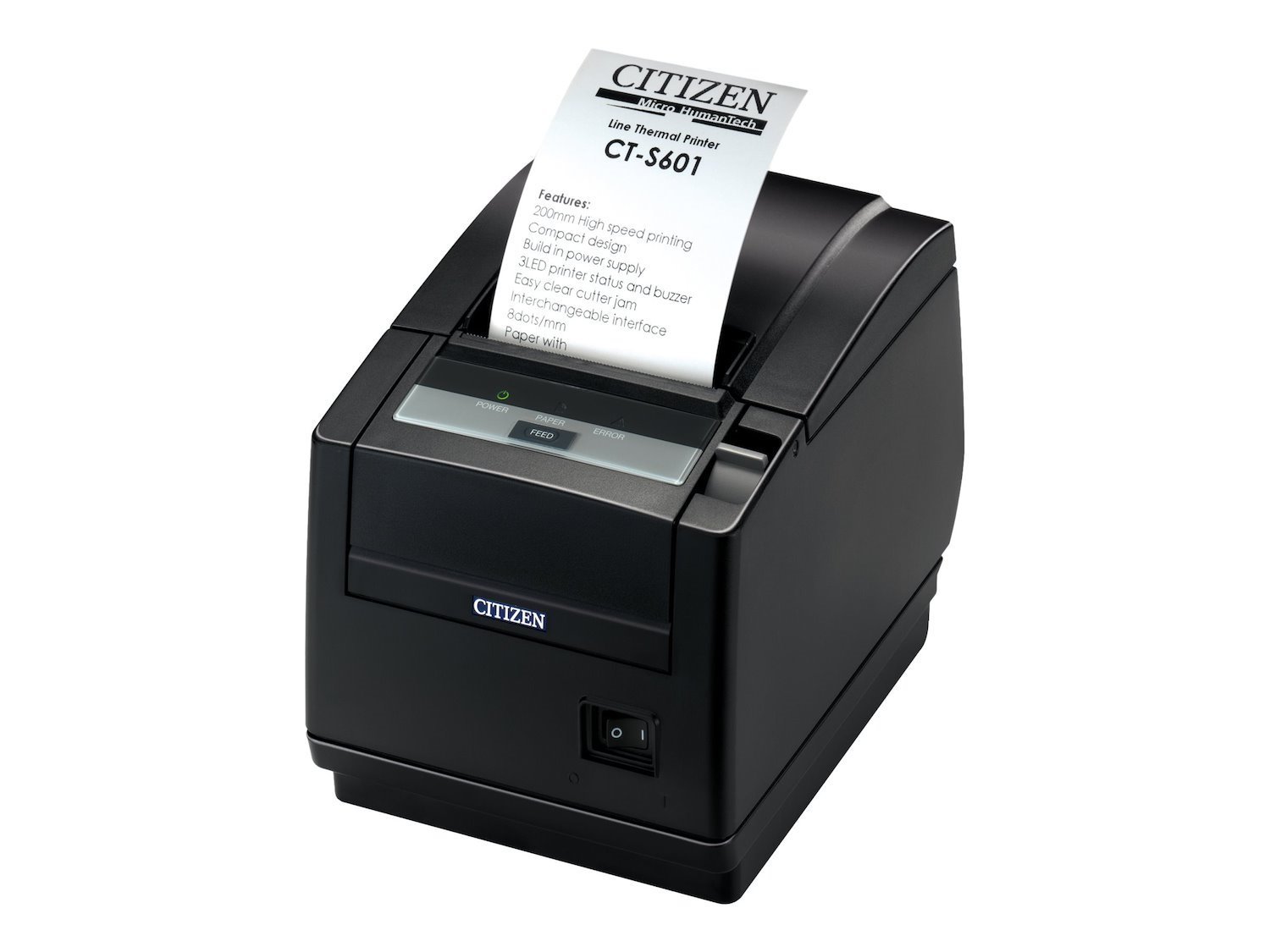 Citizen CBM Ct-S601ii Direct Thermal Type Ii Top Exit Ethernet Receipt Printer - Black