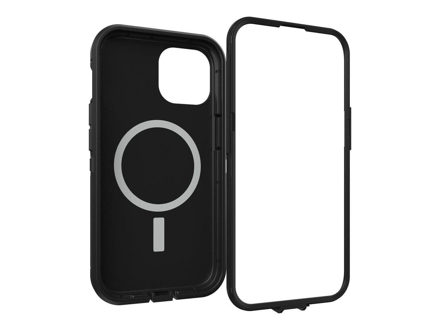 Otter Products OtterBox Defender Series XT Clear MagSafe Case For iPhone 15, iPhone 14, iPhone 13 - Black