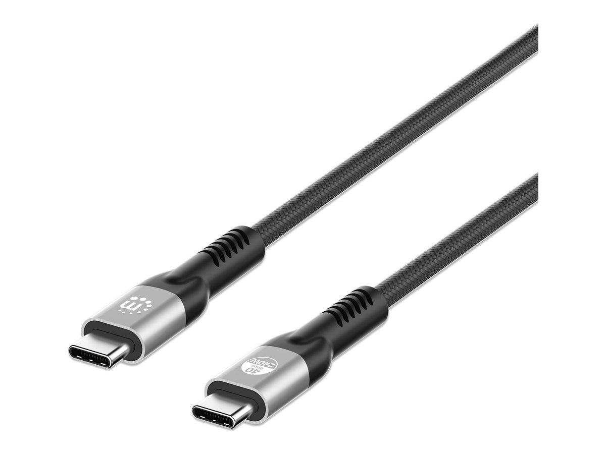 Manhattan Usb4 Thunderbolt 4 Type-C 40 GBPS 8K Video And 240 W Epr Charging Cable, 1M