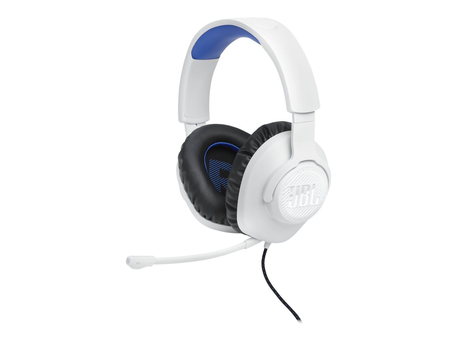 JBL Quantum 100P Console Headset - White/Blue