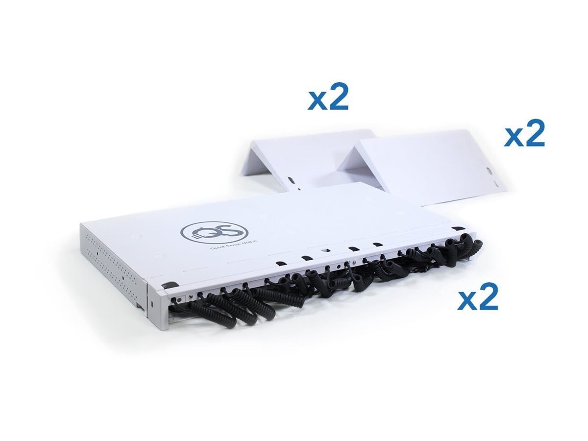 Jar Systems Jar (2) 16-Port Quick-Sense Usb-C Charging Hubs W/ 32 Usb-C Male To Usb-C Male Coiled Connector Cables