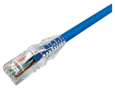 Uniprise® Ultra 10® Cat 6A U/UTP Snagless Patch Cord, Non-Plenum, Blue, 7ft