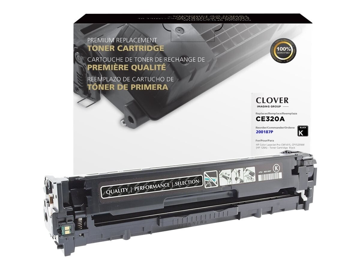 Clover Imaging Group Ce320a Black Toner Cartridge For HP CM1415, CP1525