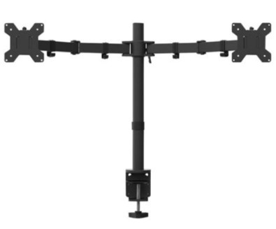 Height Adjustable Desktop Arm Dual Monitor Stand Supports up to 17" to 27" Monitors