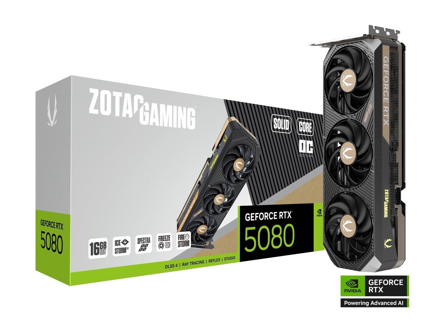 Zotac GeForce RTX 5070 Solid PCIe 5.0 X16 Overclocked Graphics Card, 12GB GDDR7