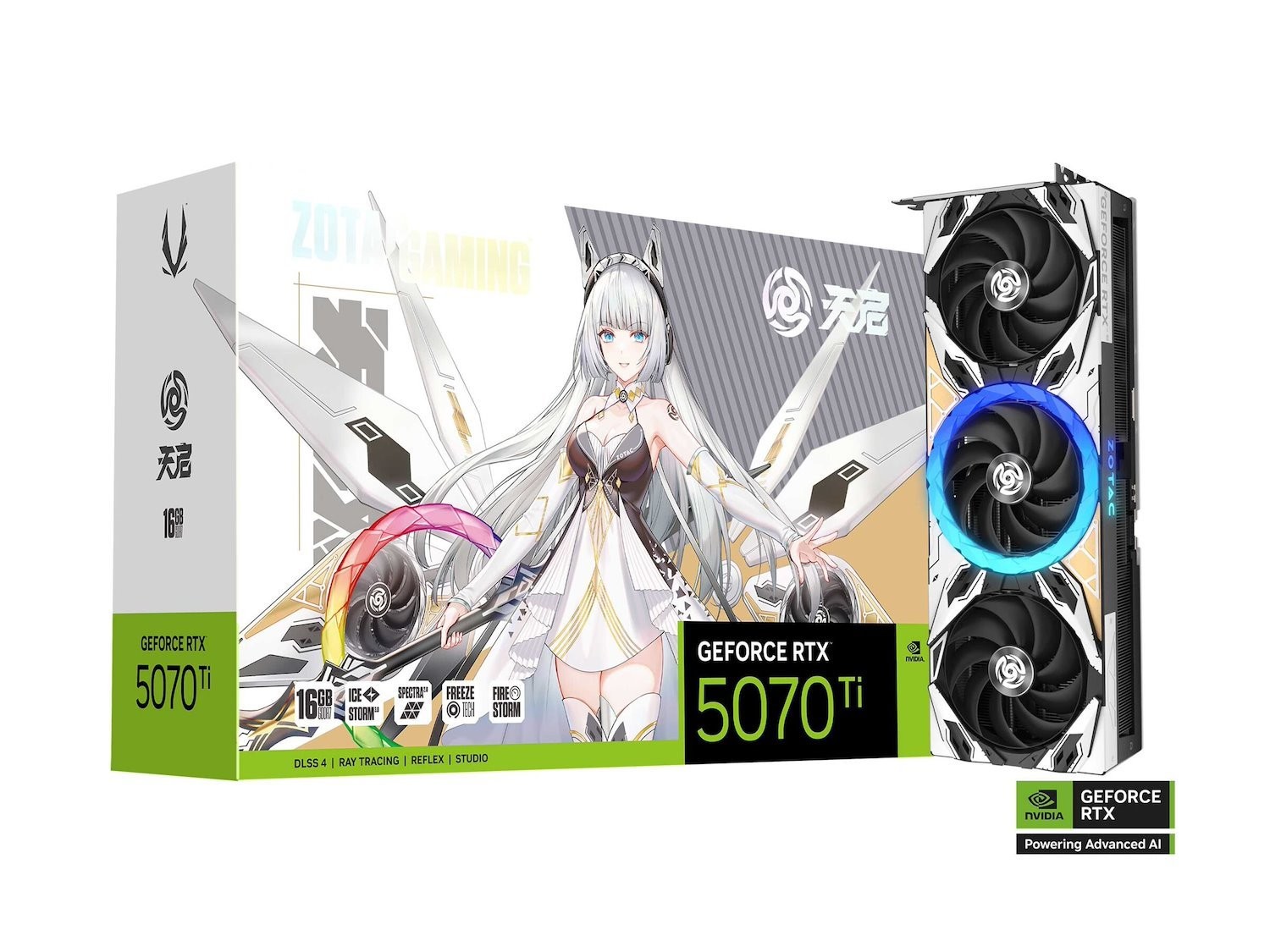 Zotac GeForce RTX 5070 Ti Apocalypse PCIe 5.0 X16 Overclocked Graphics Card, 16GB GDDR7