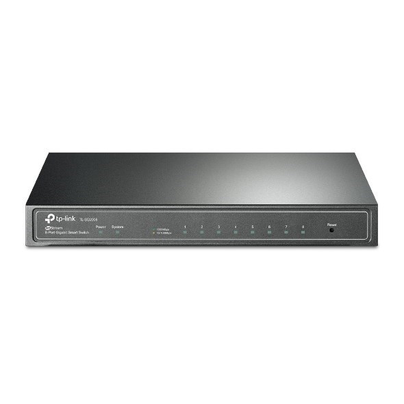 TP-Link SG2008 JetStream 8-Port Gigabit Smart Switch Port: 8× Gigabit RJ45 Ports: Desktop Steel Case, Static Routing,Omada