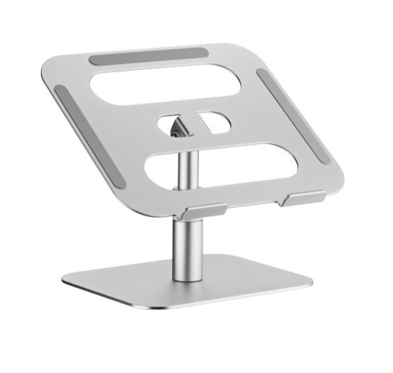 BrateckLPS03-19 Adjustable Aluminum Laptop Riser For Most 11'-15' Laptops & Tablets, Weight Capacity(Per Layer): 5KG (Silver) (LS)