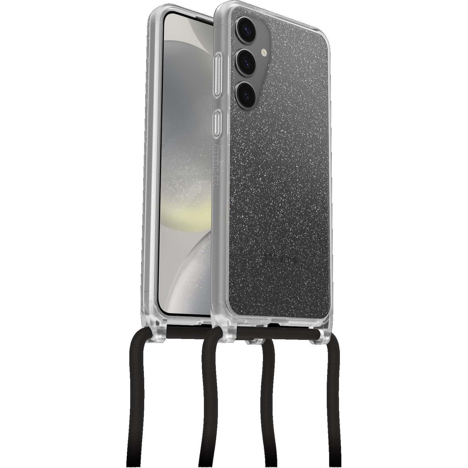 OtterBox React Necklace Samsung Galaxy S24+ 5G (6.7') Case Stardust (Clear Glitter) - (77-94742), Drop+ Military Standard, 7 Years Warranty