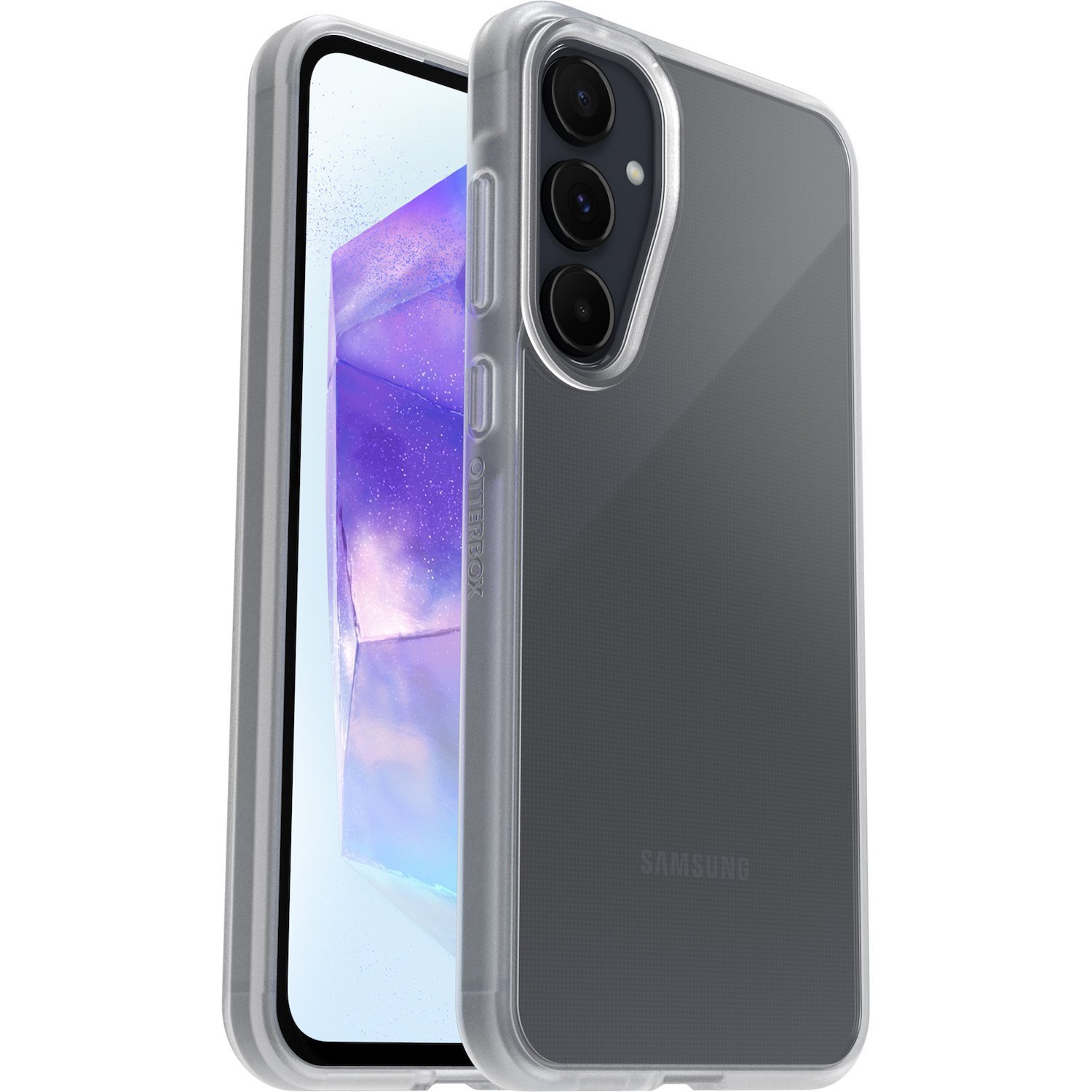 Otterbox React Samsung Galaxy A55 5G (6.6') Case Clear - (77-95409), Antimicrobial, Drop+ Military Standard, Raised Edges, Hard Case, 7 Years Warranty