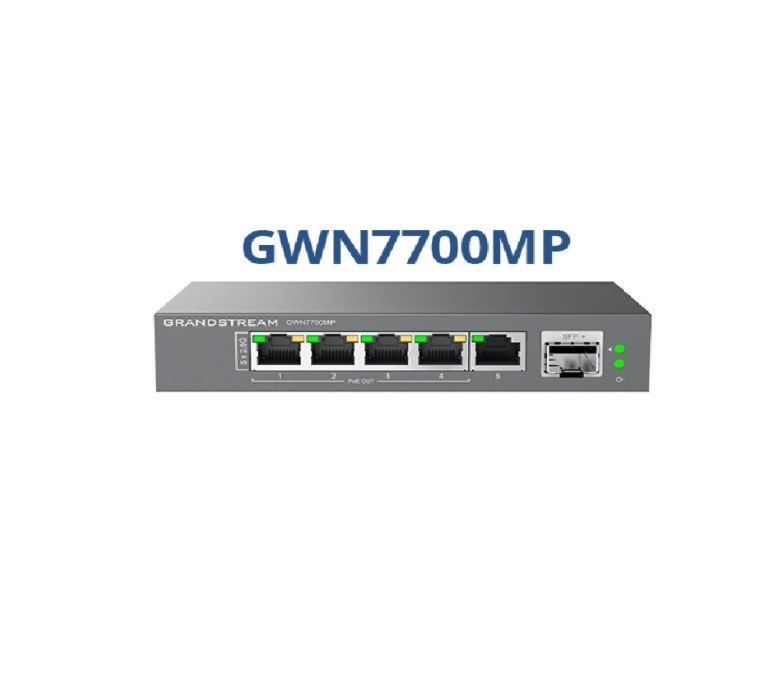 Grandstream GWN7700MP Unmanaged 2.5G Multi-Gigabit Network Switches Provide High-Speed Network Connectivity PoE Ports 4