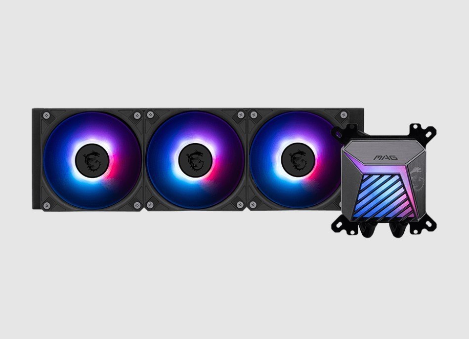 Msi Mag Coreliquid A15 360, 3 Fans, Rifle Bearing, 500~2050 ± 150 RPM, Am5 / Am4, 71.23 X 69.47 X 75.05 MM 3Y Warranty