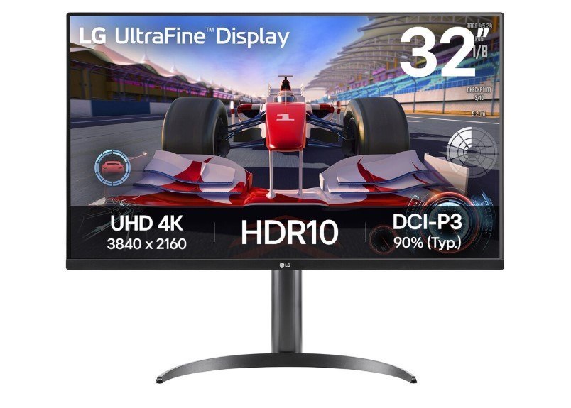 LG 31.5' 32Ur550k-B UltraFine 4K 3840 X 2160, HDR10, Dci-P3 90%, Stereo Speaker With MaxxAudio, Height Adjustable Stand, Office & Gaming Monitor