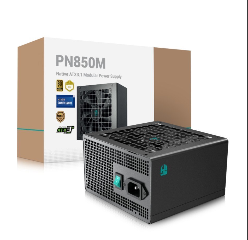 DeepCool PN850M Gamer Storm 850W 80+ Gold Certified Fully Modular Atx Power Supply, 120MM Fan, Japanese Capacitors, DCtoDC, Atx12v V3.1, 100,000 MTB