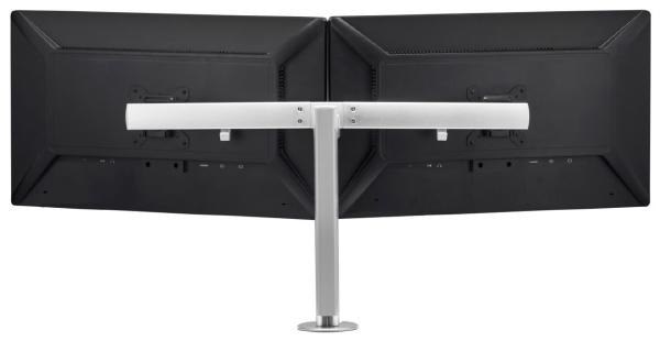 Atdec Black Awms-R40 Dual Display Crossbar On 400MM Post. Max Load: 7KG Per Arm With HD F-Clamp - Dual Display Desk Mount For Up To Two 27" Monitor