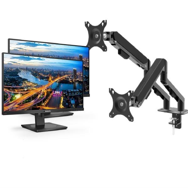 Philips 24" Business Dual Docking Kit, Includes 1X 242B1, 1X 243B1 &Amp; 1X Dual Gas Arms