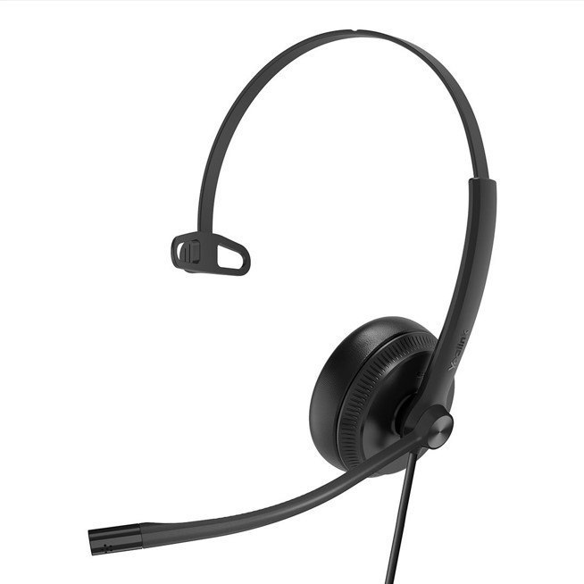 Yealink (Uh34 Se Mono Teams) Microsoft Certified Teams Usb Wired Headset, Mono, Usb-A, 3.5MM Jack, Noise-Cancelling Mic & Leather Ear Cushion