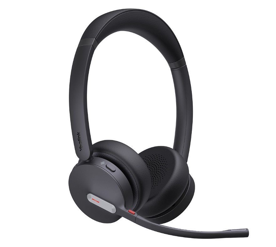 Yealink WH64 Hybrid Dual Teams Dect Wireless Headset, Dect & Bluetooth Wireless Technology, 3-Mic Noise Cancellation, Dect Dongle Usb-A WDD60