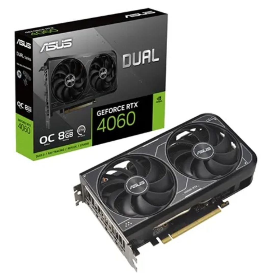 Asus Rdp-Asus nVidia GeForce Dual-Rtx4060-O8g-V2 Oc Edition 8GB GDDR6, 2505 MHz Boost Clock, Ram 17Gbps, 3xDP, 1xHDMI